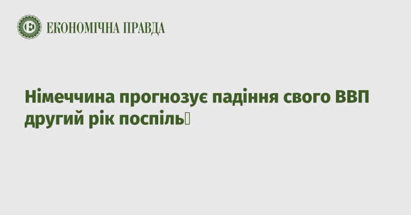 Німеччина очікує на зниження свого валового внутрішнього продукту вже другий рік підряд.